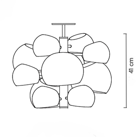 Lampa wisząca ASTRONOMY-11,  55 cm - czarna