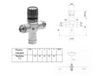 Termostatyczny regulator wody, 1/2", 30-60 stopni, zawory zwrotne