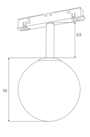 Maxlight M0016D Lampa  Magnetyczna System Dali 6W 525LM 3000K