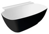 NIGRA wanna wolnostojąca, kompozyt,158x80x45cm, czarna/biała