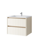 Szafka łazienkowa wisząca z umywalką 60 cm almond mat MELITO 002-SU60-02+UP4530-600