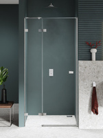 Drzwi wnękowe AVEXA NICKEL BRUSHED 1D L 100x200 szkło czyste 6mm Active Shield 2.0