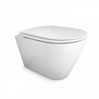 Zestaw RESORT Miska WC podwiesz. 52cm Rimless & deska WC slim W/O biały połysk