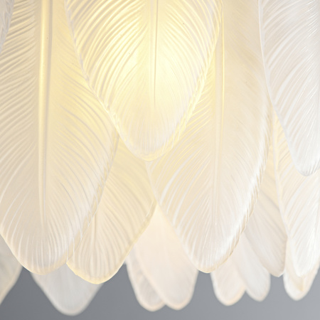 Lampa wisząca PIUMA 60 cm – biała, okrągła oprawa sufitowa