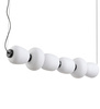 Lampa wisząca BRILLA-6, 125 cm - LED, czarny stelaż, nieregularne białe kule