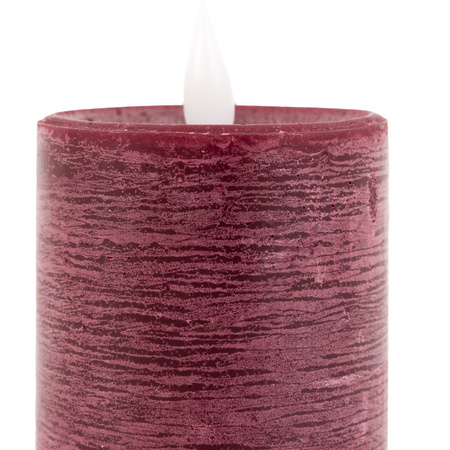 LED 1 Wick Candle Oxblood 3pk 70x70x150mm