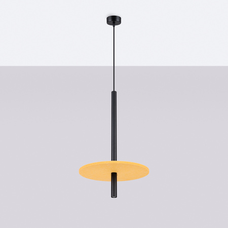 Lampa wisząca FELTRO 1 czarna/żółta