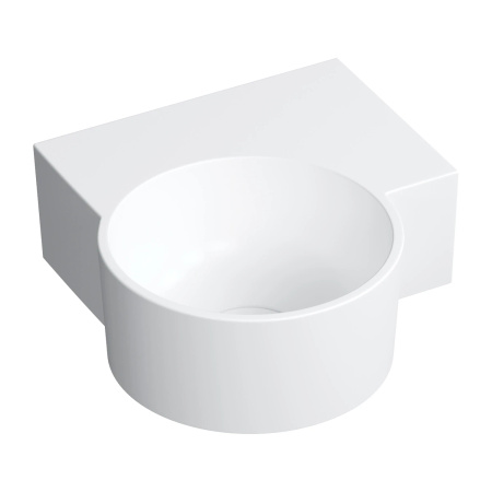 OVO M+ umywalka nablatowa/wisząca - prawa, 33 x 34 cm, biały mat