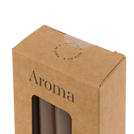 Tapered Dinner Candles Taupe (8pk) 20x20x250mm