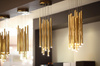 MAXLIGHT  P0524D LAMPA WISZĄCA ORGANIC 10x ZŁOTO SZCZOTKOWANE MAŁA ŚCIEMNIALNA
