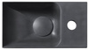 PICCOLINO umywalka betonowa, 30,8x17cm, bateria z prawej strony, antracyt mat