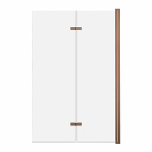 Parawan nawannowy 2-panelowy składany JEZIORAK 120 cm Miedź szczotkowana
