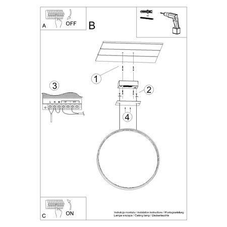 Lampa wisząca RIO 78 biały LED 3000K