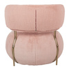 Fotel LOW TEDDY PINK różowy - stal