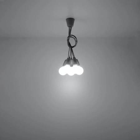 Lampa wisząca DIEGO 5 szara