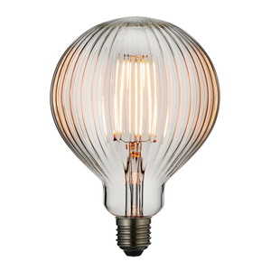Żarówka LED – chrom / kryształ, 4W LED E27 ciepła biel, 2200 K, 12,5 × 12,5 × 17,5 cm
