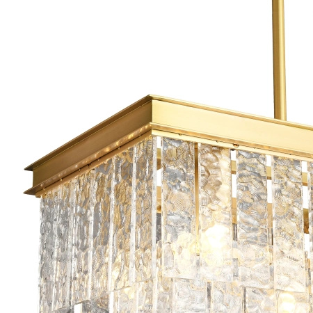 Lampa wisząca ICELAND  100 cm - mosiądz, szkło kryształowe