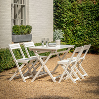 Lindos White Folding Dining Set