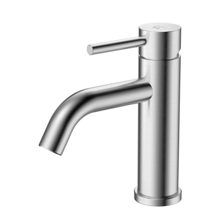 Bateria umywalkowa stojąca, stal szczotkowana