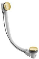 Zestaw odpływowy z korkiem automatycznym, długość 575mm, korek 72mm, złoty