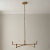 Santiago 5 Pendant Light Fitting Brushed Brass