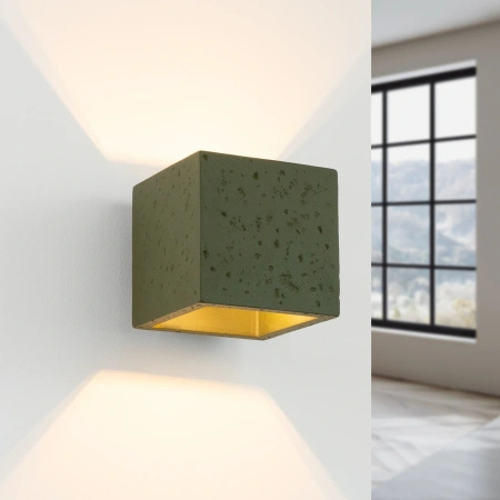Kinkiet QUAD beton zielona oliwka