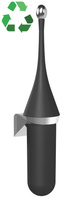 ECOLORED wisząca szczotka do WC, ABS, czarny mat