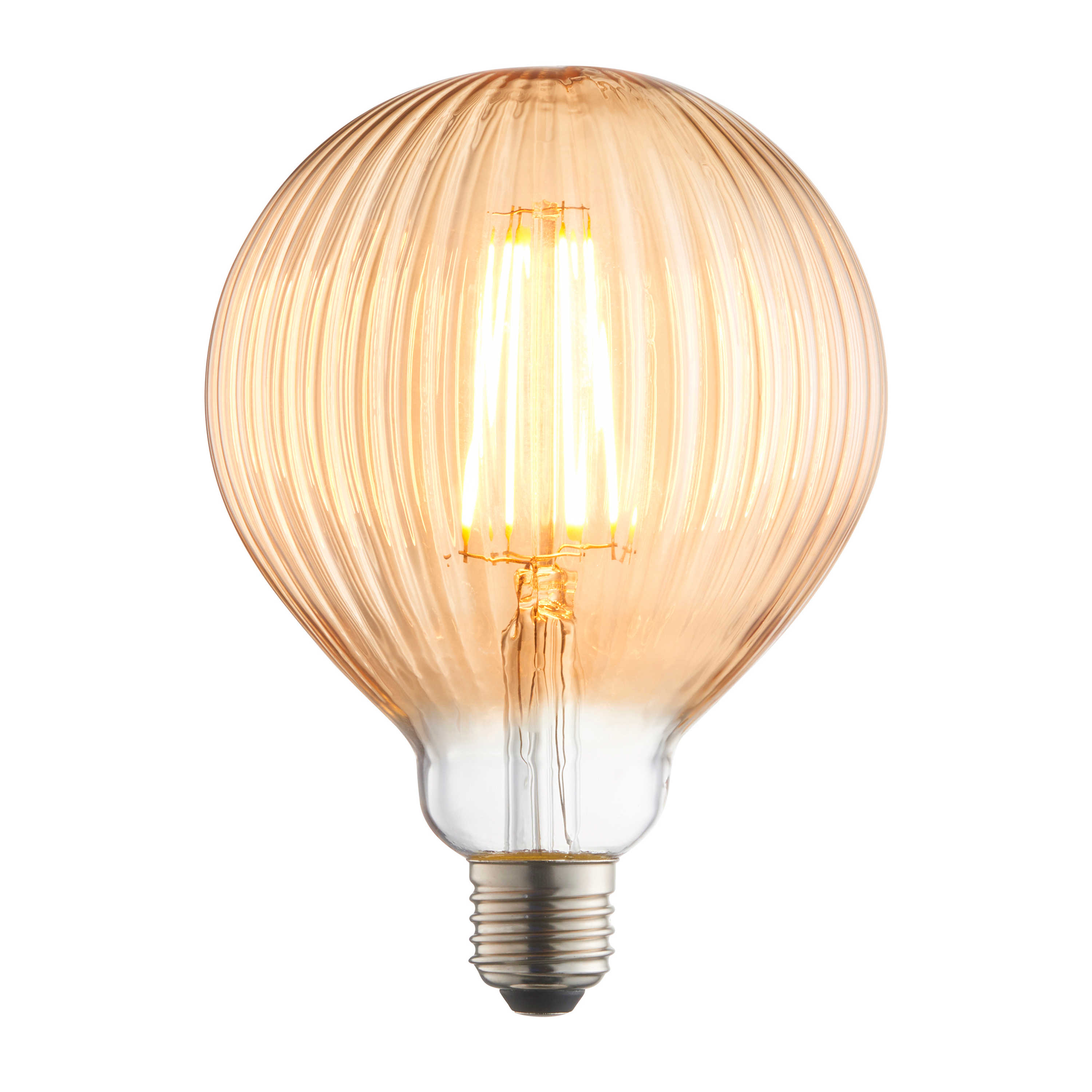 Żarówka LED – bursztynowa, 4W LED E27 ciepła biel, 2000 K, 12,5 × 12,5 × 17,5 cm