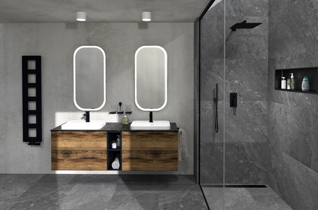 TREOS szafka umywalkowa 75x53x50,5cm, czarny mat