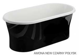 Wanna wolnostojąca 150x75 AMONA NEW CZARNA połysk *