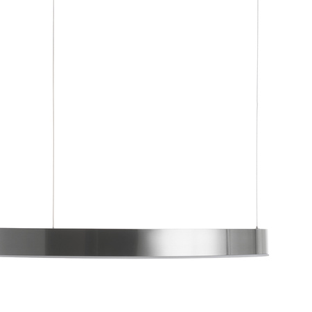 Lampa wisząca CIRCLE 80 cm - LED, ring nikiel szczotkowany
