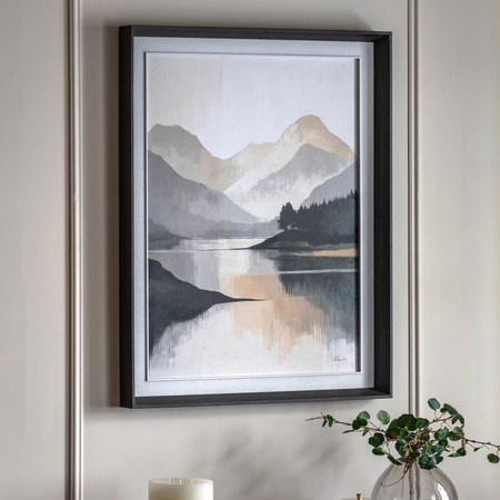 Mountain Reflections Framed Canvas 720x60x920mm