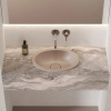 SHELL M+ umywalka podblatowa, 38 x 25 cm, dune beige mat