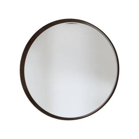 Okrągłe lustro Keaton z drewna orzechowego 735 x 735 mm