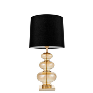 LAMPA NOCNA CZARNO-ZŁOTA BRISTON