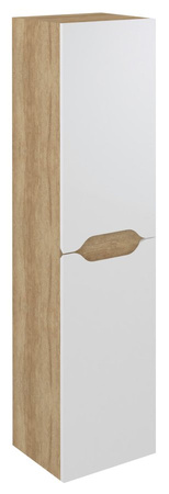 WAVE szafka wysoka 35x140x30cm, bała/dąb Alabama