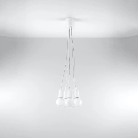 Lampa wisząca DIEGO 5 biała