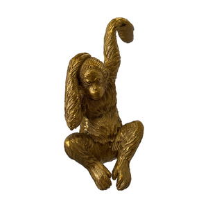 Złoty wieszak na doniczkę Luis Orangutan (2 szt.)