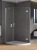 KABINA NEW MERANA ASYMETRYCZNA L 100x80x195 CZYSTE 6mm ACTIVE SHIELD