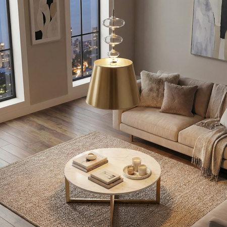 NOWOCZESNA LAMPA WISZĄCA ZŁOTO-PRZEZROCZYSTA VENEZIANA NEO W1