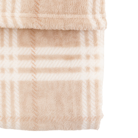 Checkmate Rolled Fleece Almond 1400x1800mm