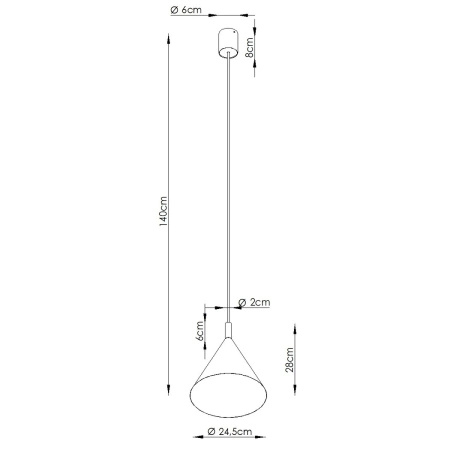 Lampa wisząca NOX 25 biała