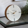 Greenwich Mantel Clock Oak Stripe 190x190x55mm