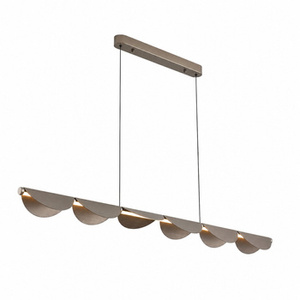 Lampa wisząca NAMI LINE 143 cm - LED, szary szczotkowany, falista forma
