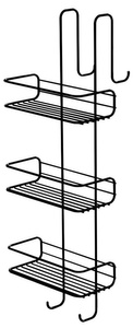 CHROM LINE druciana półka prysznicowa 240x680x220mm, czarny mat