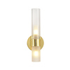 Lampa ścienna CANDELA 31 cm- kinkiet szlany, złota tuba