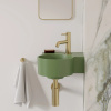 OVO M+ umywalka nablatowa/wisząca - prawa, 33 x 34 cm, olive mat