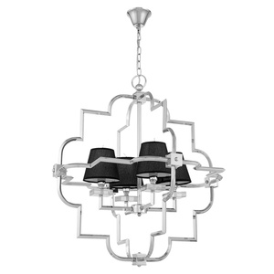 LAMPA WISZĄCA NOWOCZESNA CZARNO-CHROMOWANA BALTIMORE W4