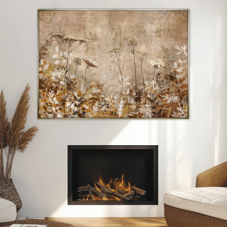 Obraz w ramie „Radiance” – brązowy / złoty, 123 × 3 × 89 cm