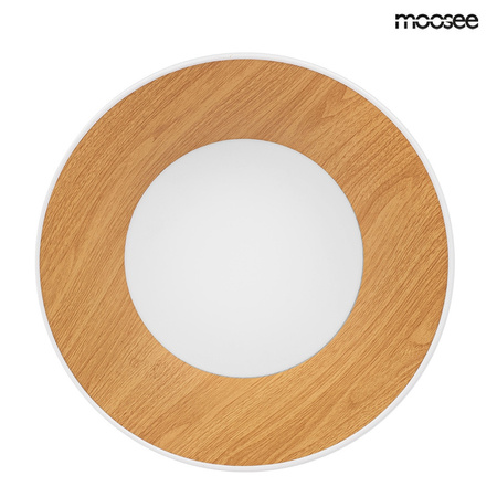 MOOSEE lampa sufitowa TOLLA biała / naturalna